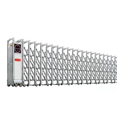 重庆不锈钢伸缩门企业小区大门推拉门工地厂房自动推拉门收缩门